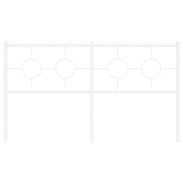 vidaXL Kovov&eacute; čelo postele biele 160 cm