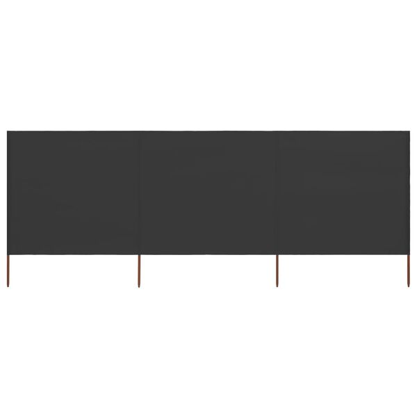 vidaXL 3-panelová zábrana proti vetru antracitová 400x160 cm látková