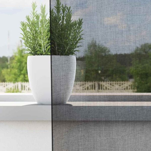 vidaXL Voile záclony s vreckami na tyče, 2 ks, čierne