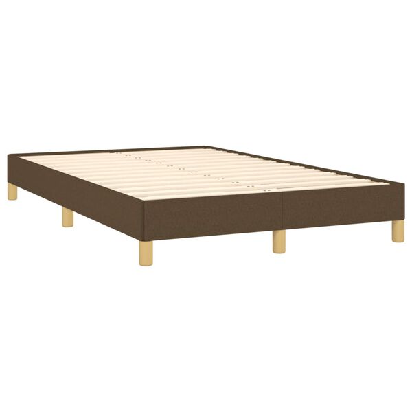 vidaXL Boxspring posteľ s matracom tmavohned&aacute; 120x190 cm l&aacute;tka