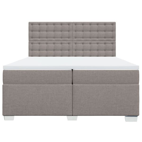 vidaXL Boxspring posteľ s matracom sivohned&yacute; 200x200 cm l&aacute;tka
