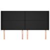vidaXL Čelo postele so záhybmi čierne 163x16x118/128 cm umelá koža