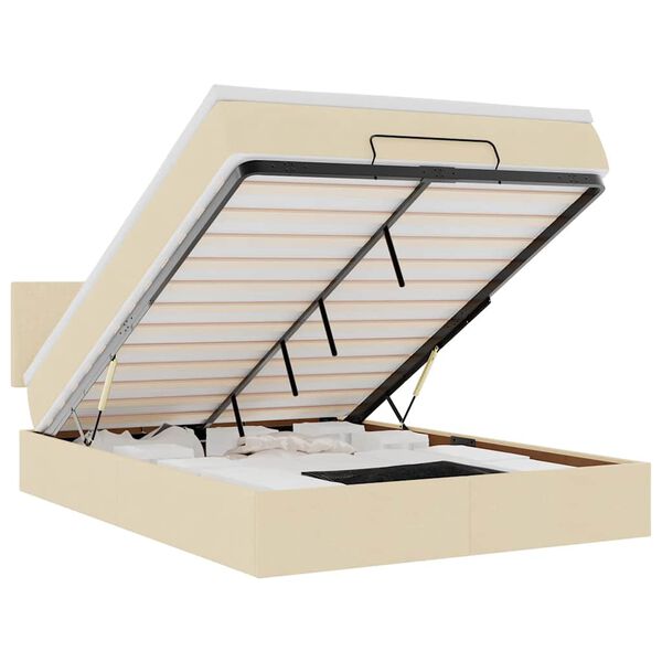 vidaXL Osmansk&aacute; posteľ s matracom a LED kr&eacute;mov&yacute;mi 140x190 cm L&aacute;tka