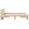 vidaXL Rám postele Hnedá 140 x 200 cm Masívne borovicové drevo