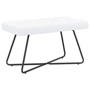 vidaXL Lavica s gomb&iacute;kov&yacute;m pre&scaron;&iacute;van&iacute;m Biela 80 x 40 x 46 cm L&aacute;tka