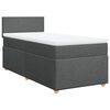 vidaXL Boxspring posteľ s matracom tmavosiv&aacute; 90x190 cm l&aacute;tka