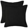 vidaXL Poťah na podložku 2 ks HOUTEN Čierna 80 x 80 cm Boucl&eacute;
