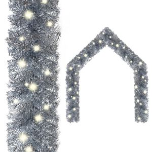 vidaXL Vianočn&aacute; girlanda s LED svetielkami 10 m strieborn&aacute;