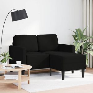 vidaXL 2-miestna pohovka s leňo&scaron;kou v tvare L čierna l&aacute;tka 125 cm