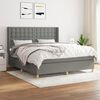 vidaXL Boxspring posteľ s matracom tmavosiv&aacute; 180x200 cm l&aacute;tka