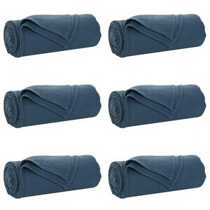 vidaXL Prikr&yacute;vky na hodenie 6 ks N&aacute;morn&iacute;cka modr&aacute; 200 x 150 cm 2.52 kg