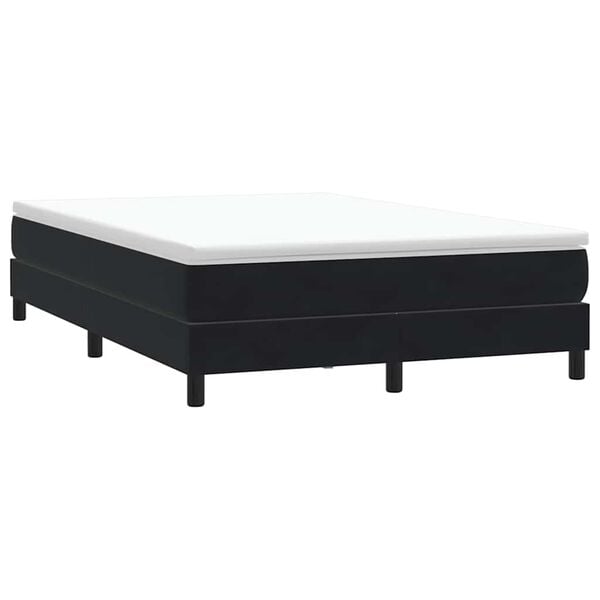 vidaXL Posteľn&yacute; r&aacute;m boxspring bez matracom čierny 140x210 cm zamat