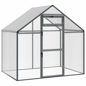 vidaXL Klietka pre vt&aacute;kov Antracitov&aacute; 181,5 x 112 x 173,5 cm