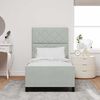 vidaXL Posteľ s pružinov&yacute;m r&aacute;mom Svetlosiv&aacute; 90 x 200 cm Zamat