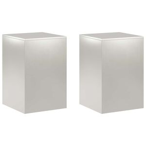 vidaXL Stojan na rastliny 2 pcs Strieborn&aacute; 40 x 40 x 60 cm Oceľ