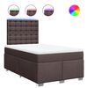 vidaXL Boxspring posteľ s matracom tmavohned&aacute; 120x190 cm l&aacute;tka