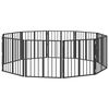 vidaXL Psia br&aacute;na 10 pcs Čierny 60 x 60 cm Pozinkovan&aacute; oceľ