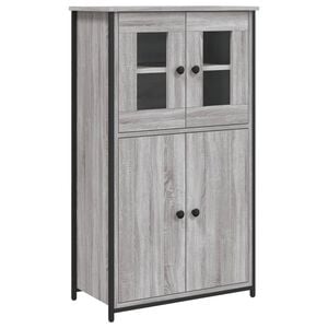 vidaXL Vysok&aacute; skrinka siv&aacute; sonoma 62x32x106,5 cm kompozitn&eacute; drevo