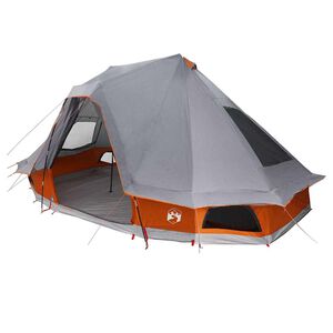 vidaXL Tipi stan so strechou &Scaron;ed&aacute; a oranžov&aacute; 466 x 310 x 240 cm taft