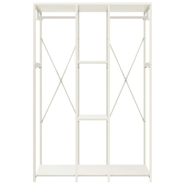 vidaXL &Scaron;atn&iacute;k biely 110x40x167 cm kov a drevotrieska