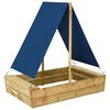 vidaXL Pieskovisko so strechou 80x60x97,5 cm impregnovan&eacute; borovicov&eacute; drevo