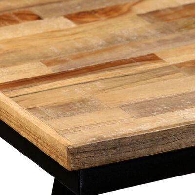 vidaXL Lavička, recyklované a teakové drevo, oceľ, 160x35x45 cm