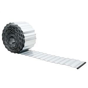 vidaxl Obrubn&iacute;k tr&aacute;vnika 5 m x 10 cm Pozinkovan&aacute; oceľ Strieborn&aacute;