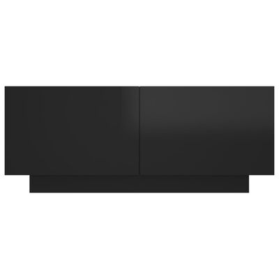 vidaXL Nočný stolík vysokolesklý čierny 100x35x40 cm drevotrieska