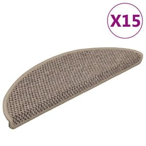 vidaXL Samolepiace n&aacute;&scaron;ľapy na schody vzhľad sisalu 15 ks 56x17x3 cm