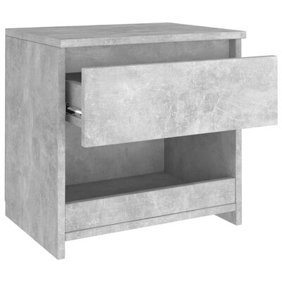 vidaXL Nočný stolík, betónovo sivý 40x30x39 cm, kompozitné drevo