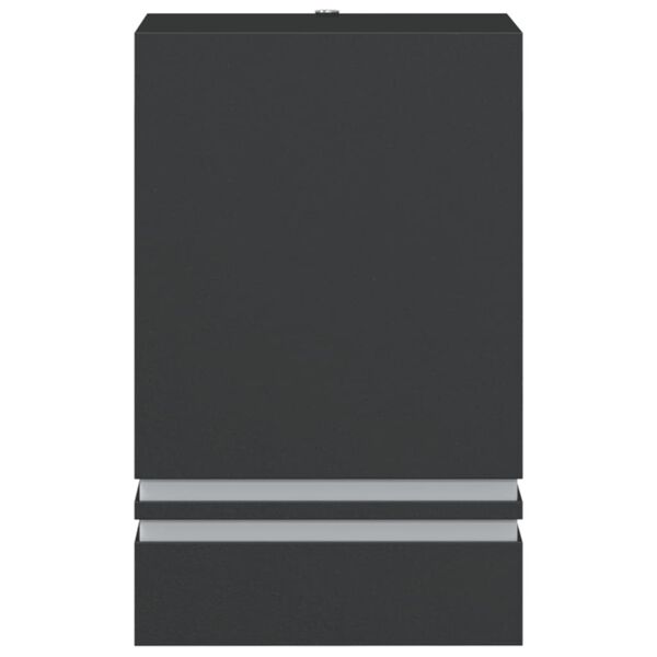 vidaXL Vonkaj&scaron;ie n&aacute;stenn&eacute; svetl&aacute; 2 ks čierne nehrdzavej&uacute;ca oceľ