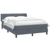 vidaXL Posteľn&yacute; r&aacute;m boxspring s matracom tmavosiv&yacute; 160x210 cm zamat