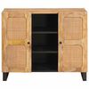 vidaXL Highboard s &uacute;ložiskom Hned&aacute; 90 x 33 x 75 cm Mas&iacute;vne mango drevo