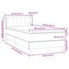 vidaXL Posteľn&yacute; r&aacute;m boxspring s matracom tmavosiv&yacute; 80x210 cm zamat