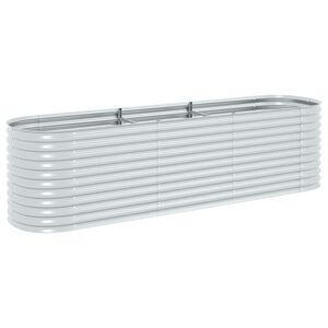 vidaXL Vyv&yacute;&scaron;en&yacute; z&aacute;hradn&yacute; z&aacute;hon 320x80x81cm,pozinkovan&aacute; oceľ,strieborn&yacute;
