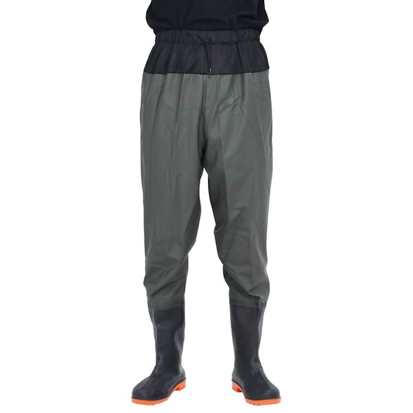 VidaXL Waist Waders s čižmami tmavozelená veľkosť 44