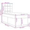vidaXL Boxspring posteľ s matracom bledosiv&yacute; 100x200 cm l&aacute;tka
