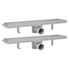 vidaXL Rovn&yacute; sprchov&yacute; odtok 2 ks 530x140 mm nehrdzavej&uacute;ca oceľ