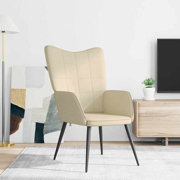 vidaXL Relaxačn&eacute; kreslo, kr&eacute;mov&eacute;, l&aacute;tka