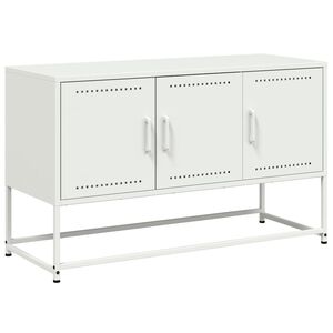 vidaXL TV skrinka biela 100,5x39x60,5 cm oceľ