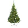 vidaXL Umel&yacute; predsvieten&yacute; vianočn&yacute; stromček Zelen&aacute; 180 cm PVC