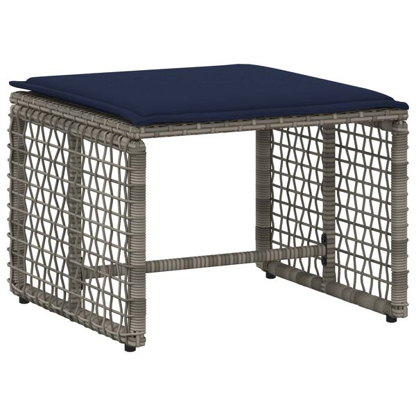 vidaXL Z&aacute;hradn&yacute; n&aacute;bytok s vank&uacute;&scaron;om 5 pcs &Scaron;ed&aacute; a n&aacute;morn&iacute;cka modr&aacute;