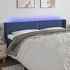 vidaXL Čelo postele s LED modr&eacute; 163x16x78/88 cm l&aacute;tka