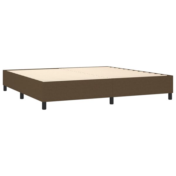 vidaXL Boxspring posteľ s matracom tmavohned&aacute; 200x200 cm l&aacute;tka
