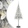 vidaXL Vianočn&yacute; stromček s 150 LED-i Biela 120 cm PE a oceľ