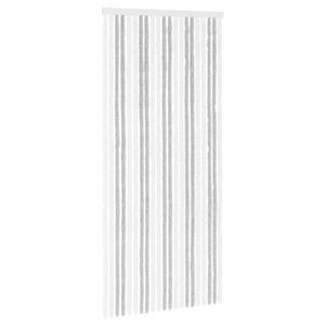 vidaXL Z&aacute;ves proti hmyzu z chenille Svetlo &scaron;ed&aacute; a biela 90 x 200 cm