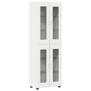 vidaXL Highboard FLORIN 60 x 35 x 182 cm Biela Kompozitn&eacute; drevo