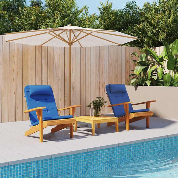 vidaXL Vankúše na stoličky Jednofarebný 2 pcs Modrá 58 x 77 x 4,5 cm