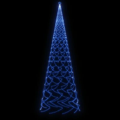 vidaXL Vianočný stromček s hrotom 3000 modrých LED 800 cm