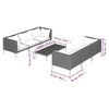 vidaXL 7-dielna záhradná sedacia súprava a vankúše polyratan tmavosivá